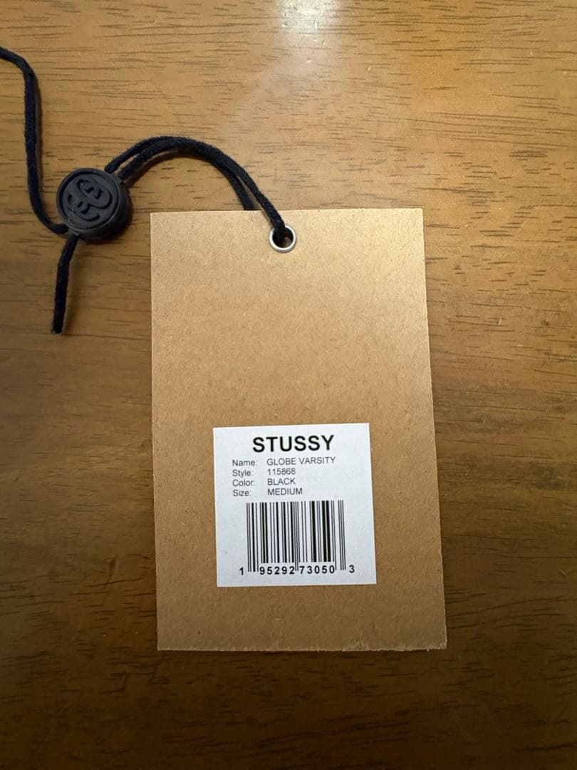 【新品】STUSSY GLOBE VARSITY JACKET ブラック M