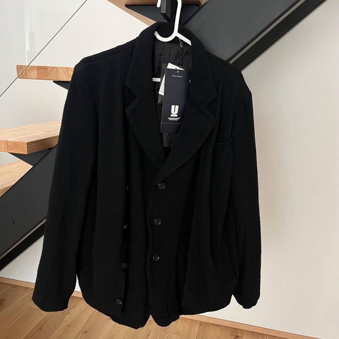 UNDERCOVER 21AWニットカーディガンMIX縮絨ウールジャケット