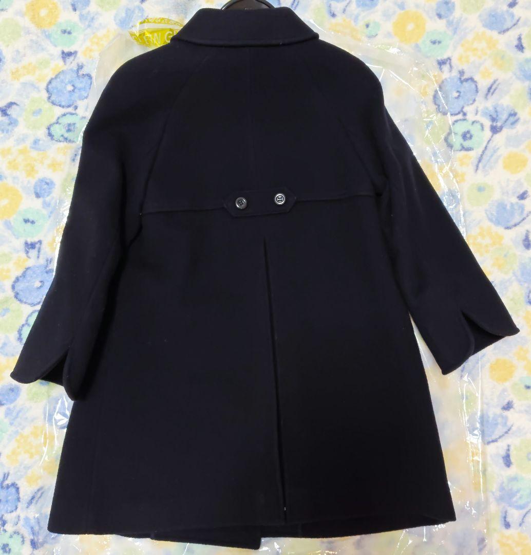 週末値引き【新品未使用】組曲 濃紺ウールコート 120