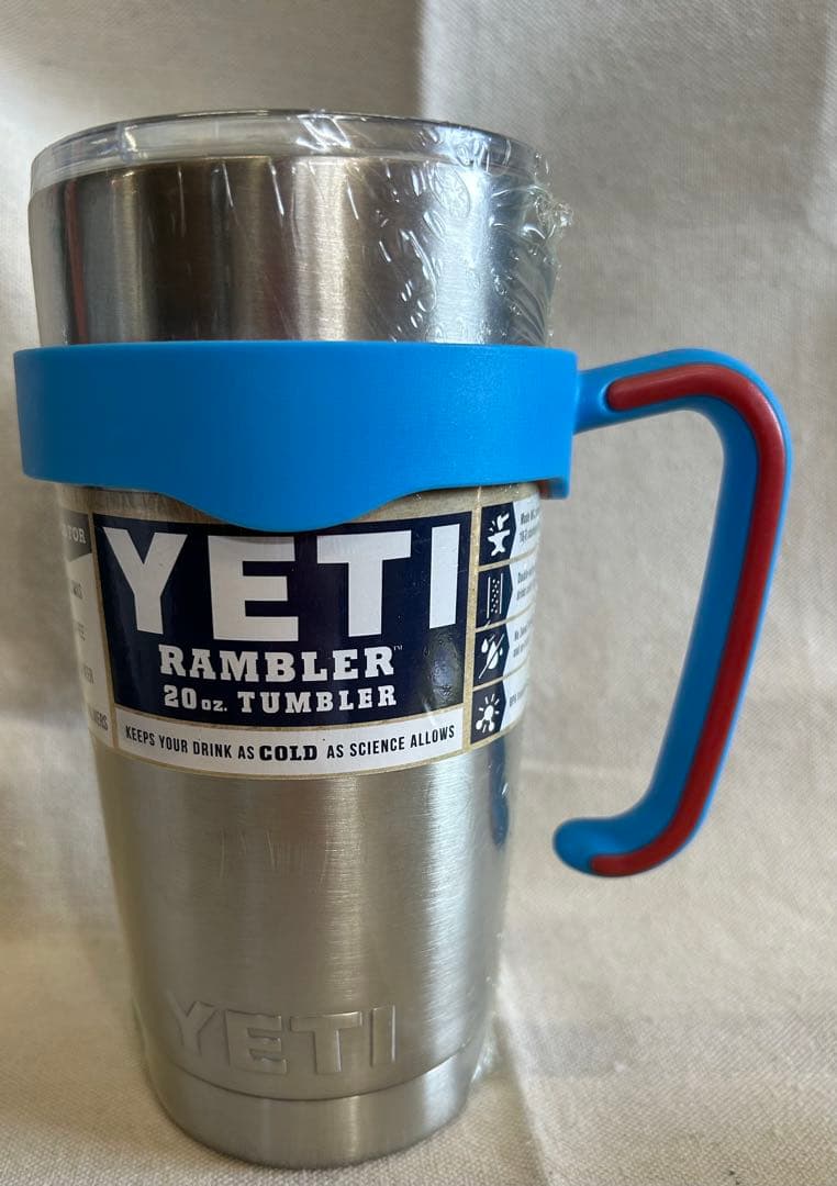【新品】YETI ランブラー　タンブラー　20oz シルバー【ハンドル付き】