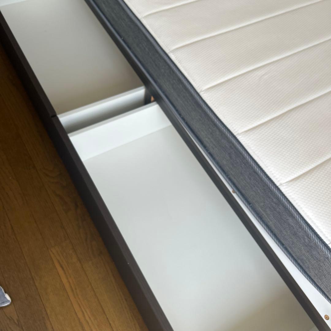【破格】ニトリ セミダブル ベッドフレーム＋マットレス 収納付き コンセント付き
