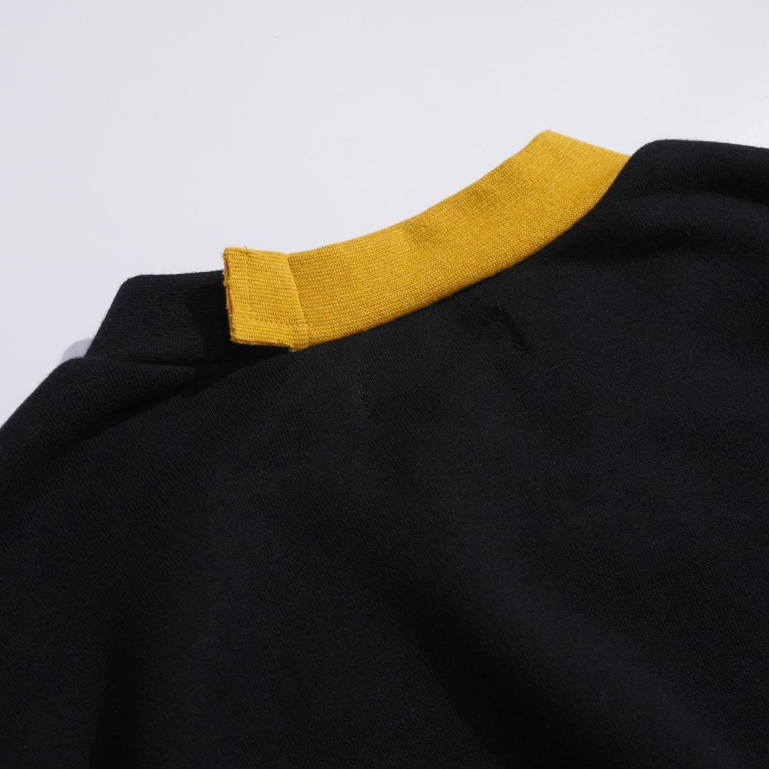 新品 ツートン リメイク スウェット トレーナー イエロー スニーカー 黒　黄色