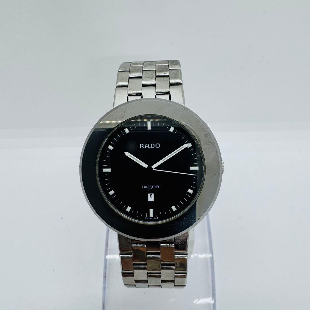 ✨RADO✨ラドー✨デイト✨ブラック文字盤✨DIASTAR✨シルバー✨腕時計✨