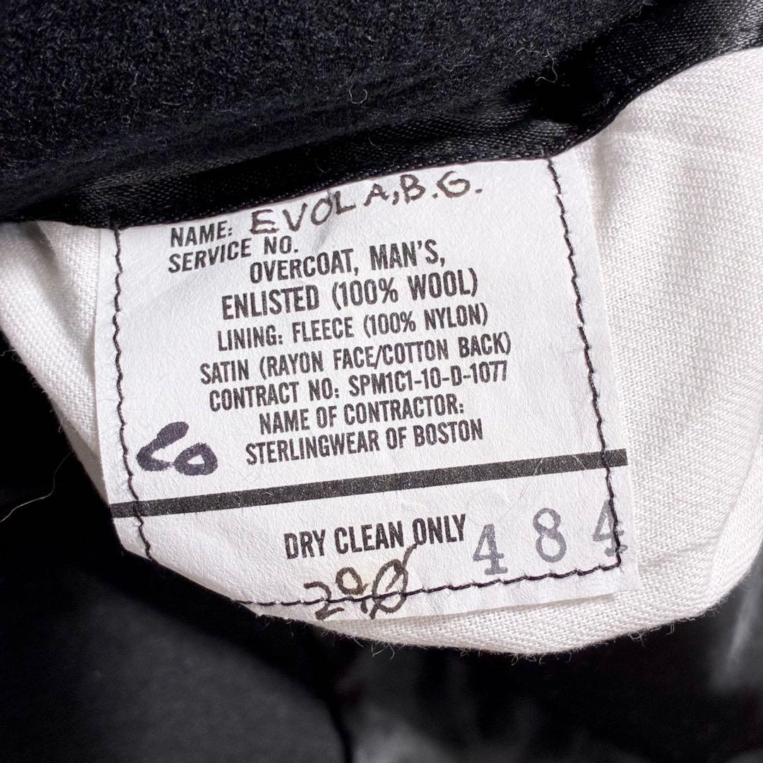 美品✨U.S.NAVY DSCPウール ピーコート 米軍実物 42 XL相当 黒