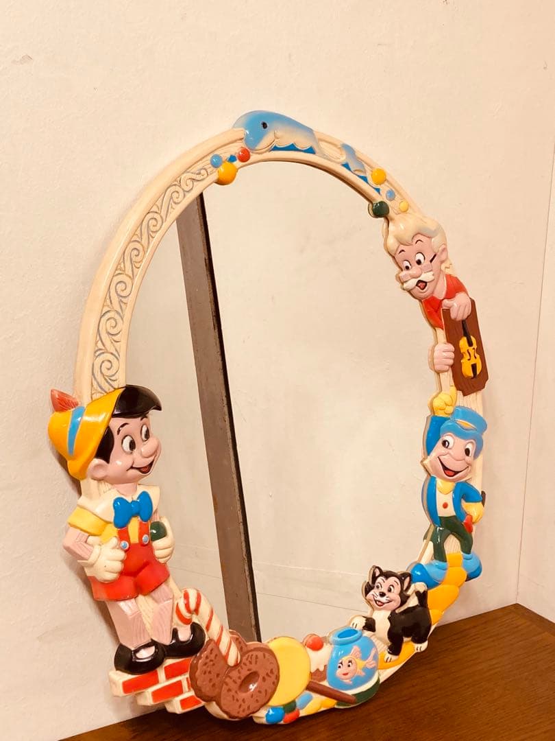 60'sヴィンテージ Disney ディズニー ピノキオ ウォールミラー 壁掛け