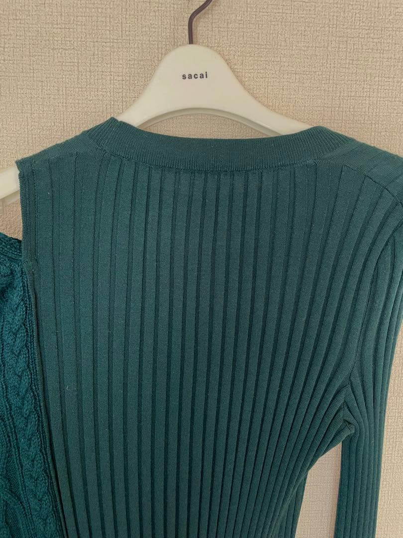 美品【サカイsacai 】ドッキングワンピース　結婚式パーティーやお食事会にも