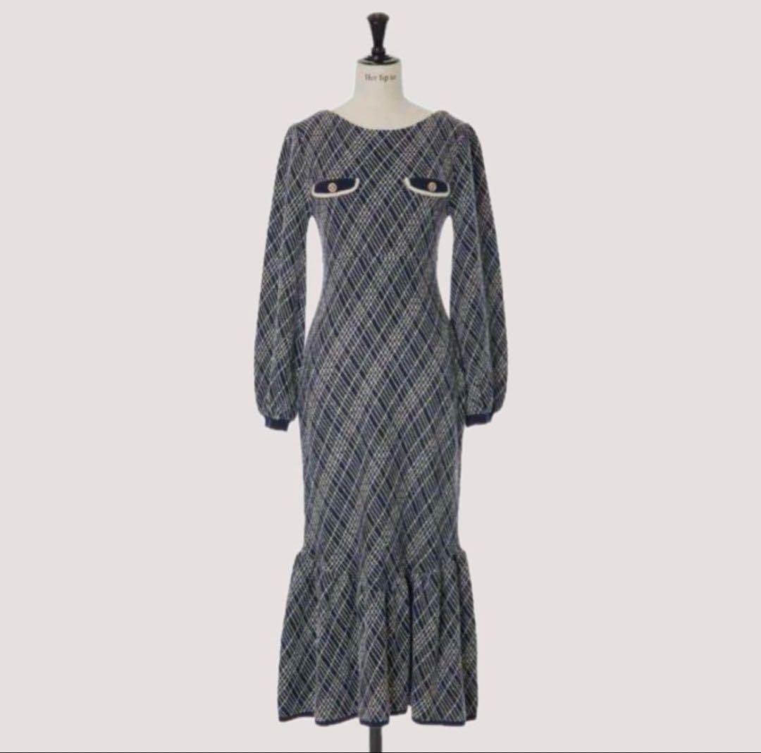 ワンピース herlipto Vosges Jacquard Knit Dress