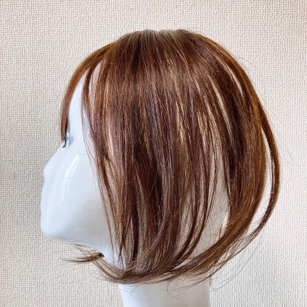 【新品 匿名配送】 最高級人毛100% ウィッグ ヘアピース 女性用 ブラウン