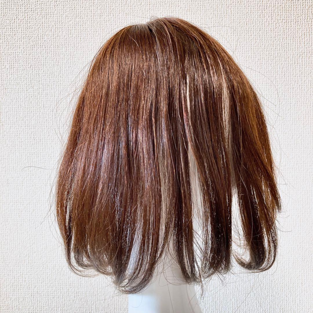 【新品 匿名配送】 最高級人毛100% ウィッグ ヘアピース 女性用 ブラウン