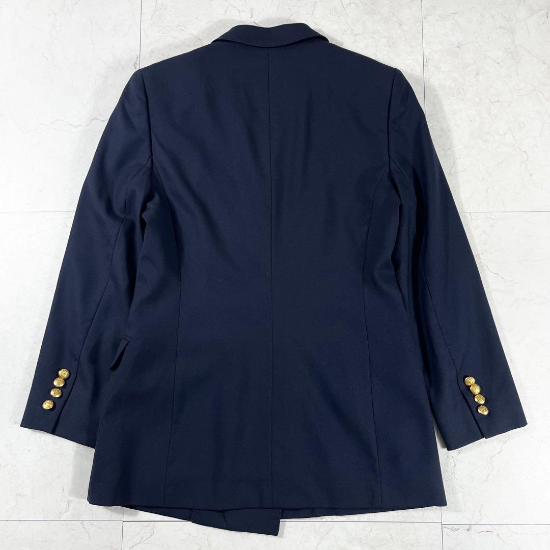 ✨極美品 バーバリーズ カシミヤ 100% 紺ブレ 金ボタン シャドーホース