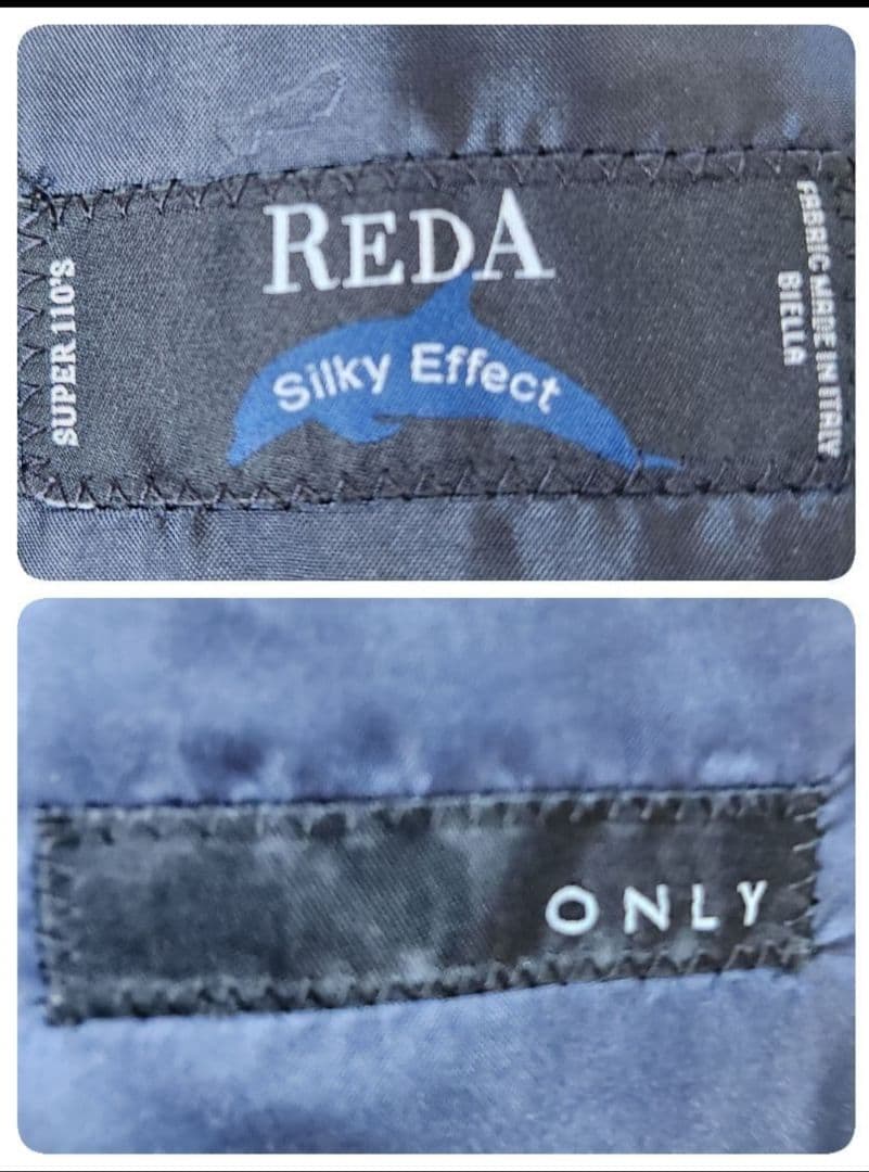 極美品 ONLY スーツ REDA 希少サイズ180 XL相当 ウール ブルー