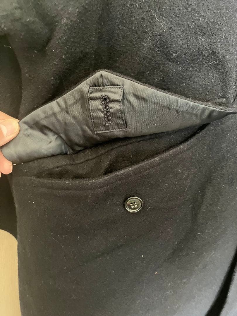 【日本製/名作】ONE fifth ウールチェスターコート ネイビー L