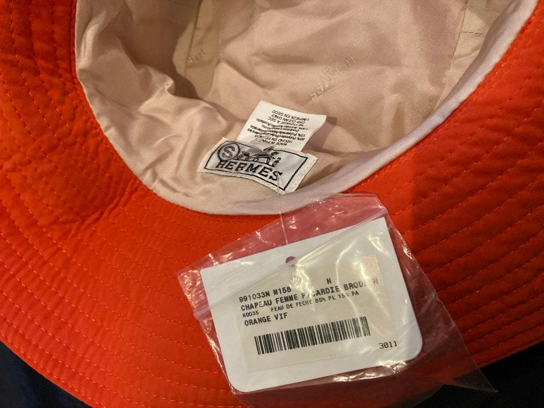 未使用 エルメス　H刺繍　ハット　58