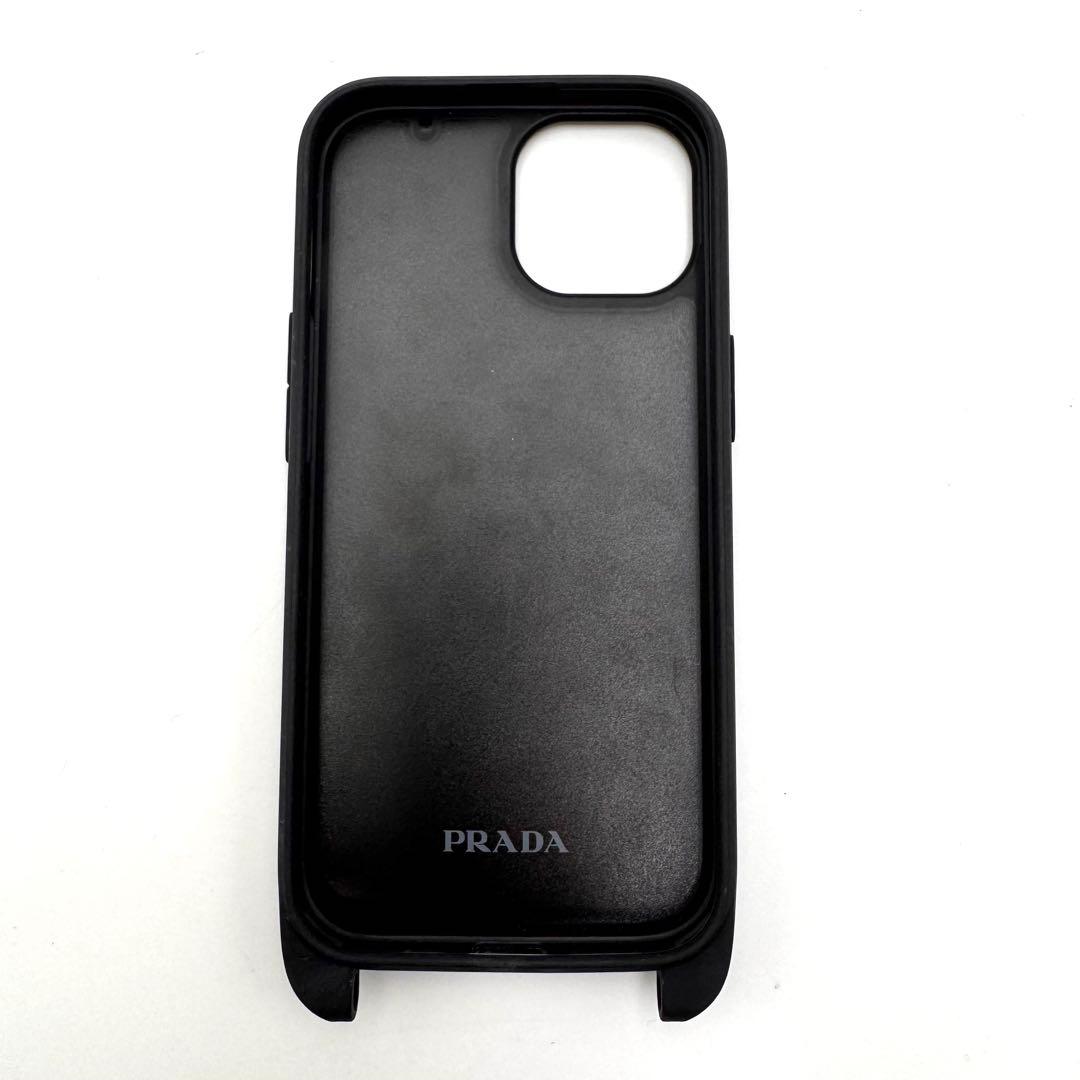 鑑定済み　未使用級✨　プラダ　iPhone15 ショルダースマホケース　三角ロゴ