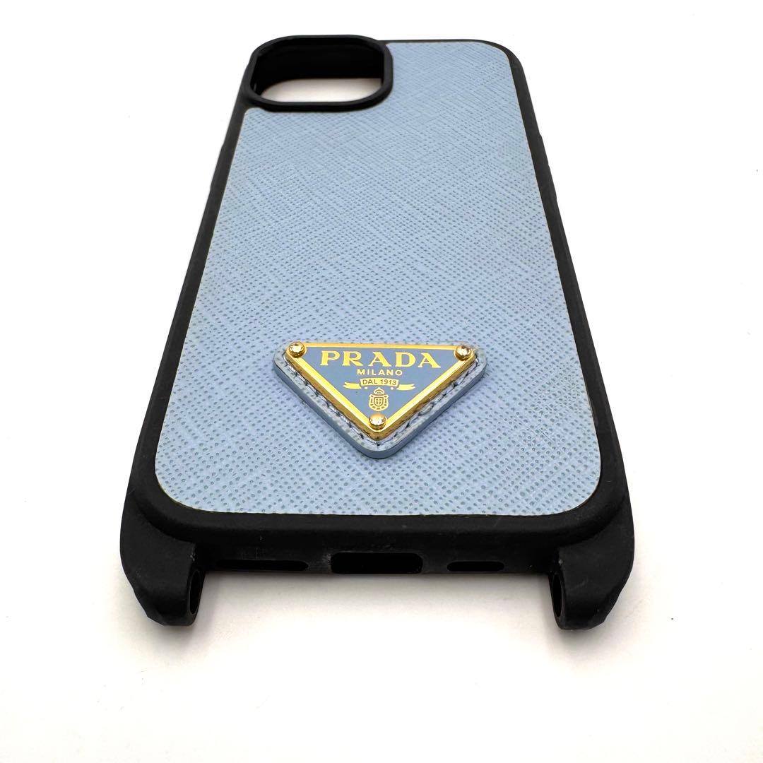鑑定済み　未使用級✨　プラダ　iPhone15 ショルダースマホケース　三角ロゴ