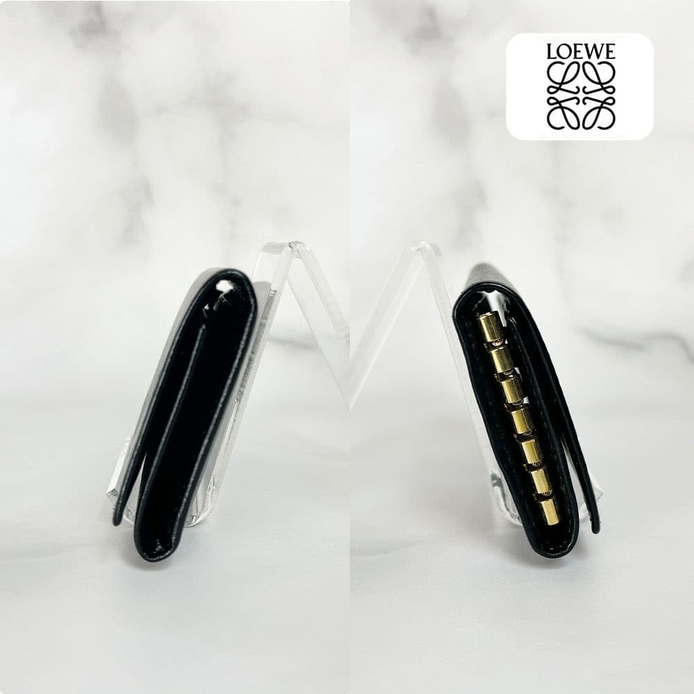 【でこでこ】 LOEWE 6連キーケース ブラック ゴールド金具