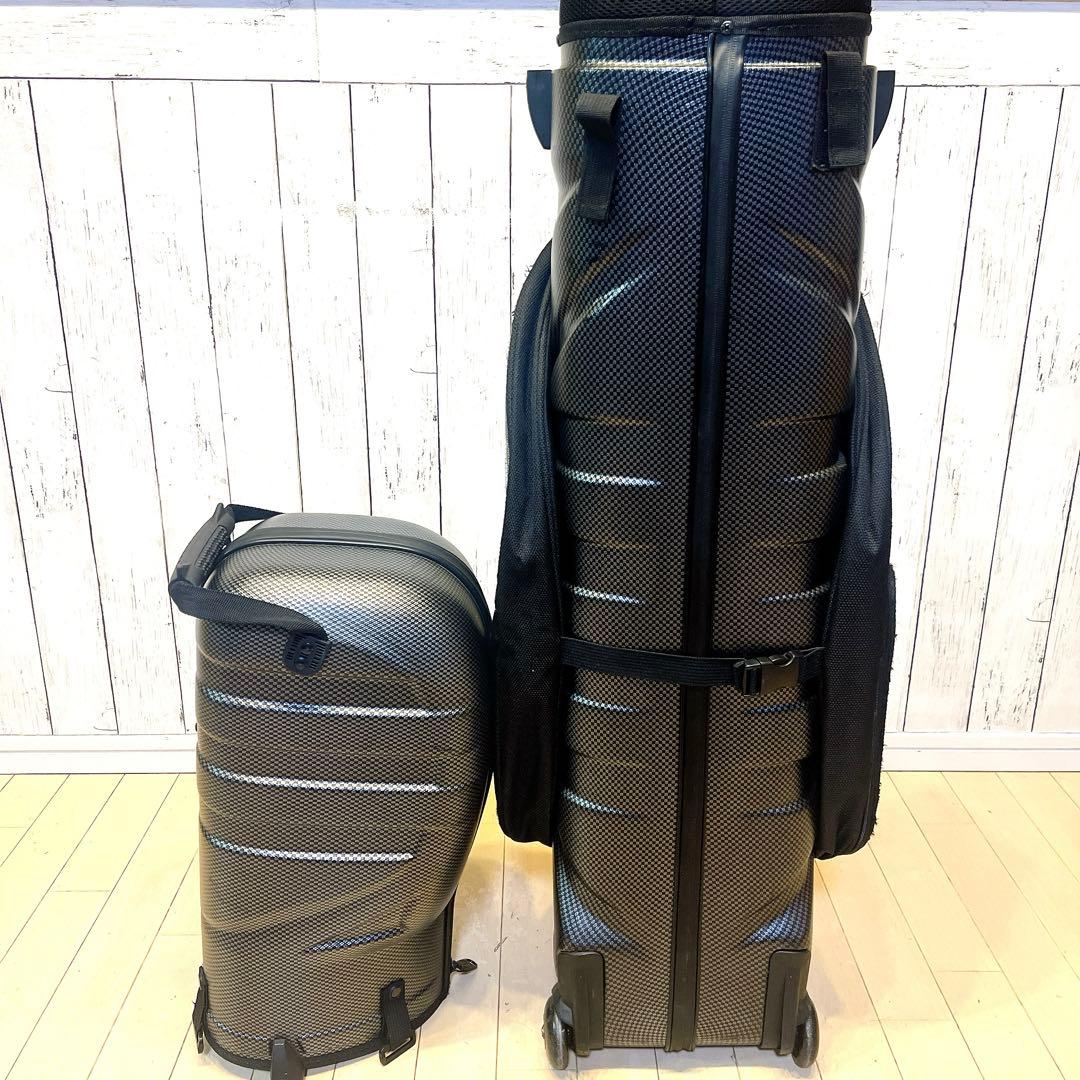 希少BAGBOY トラベルケース カーボン調 キャディバッグ　ハードケース　2輪