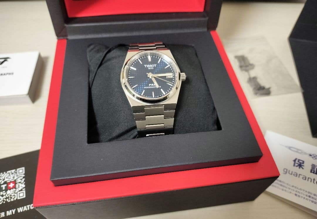 【美品】TISSOT PRX 35mm 自動巻き 機械式 ブルー 時計