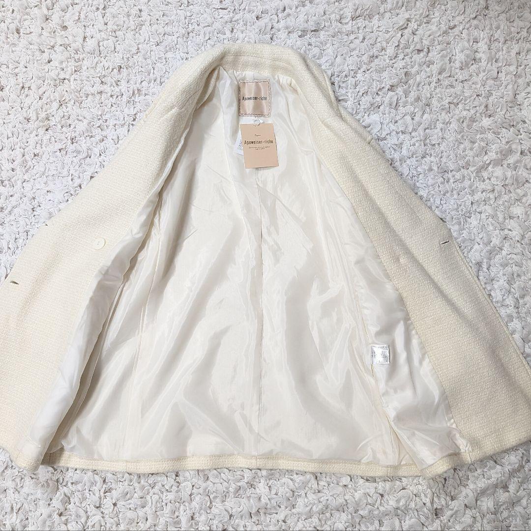 【新品タグ】アプワイザーリッシェ Pコート ピーコート ダブルブレスト　ホワイト