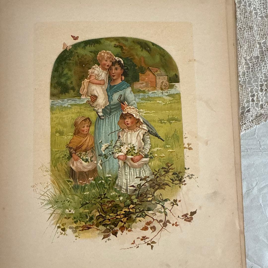 状態良好1890年アンティーク絵本ヴィクトリアン洋書　古書ジャンクジャーナル