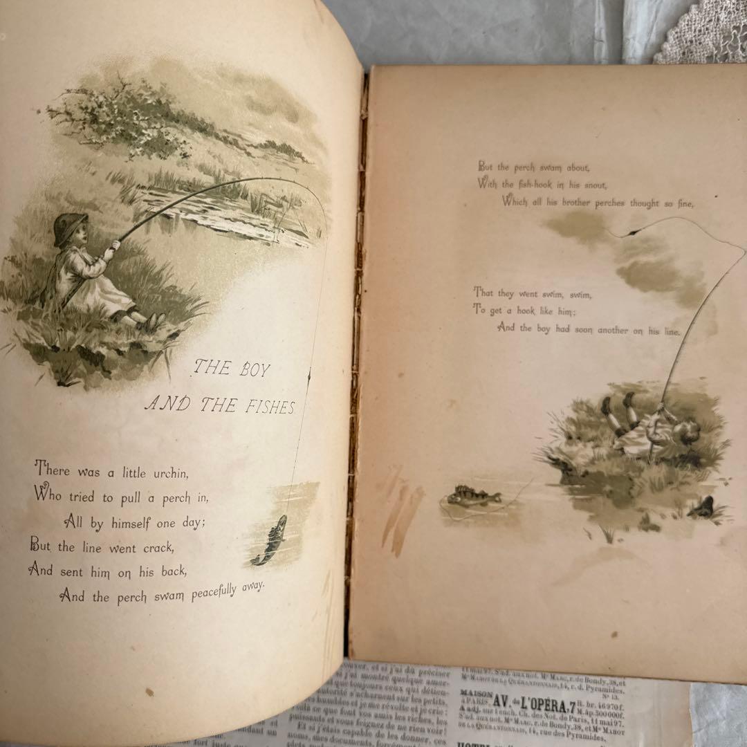 状態良好1890年アンティーク絵本ヴィクトリアン洋書　古書ジャンクジャーナル