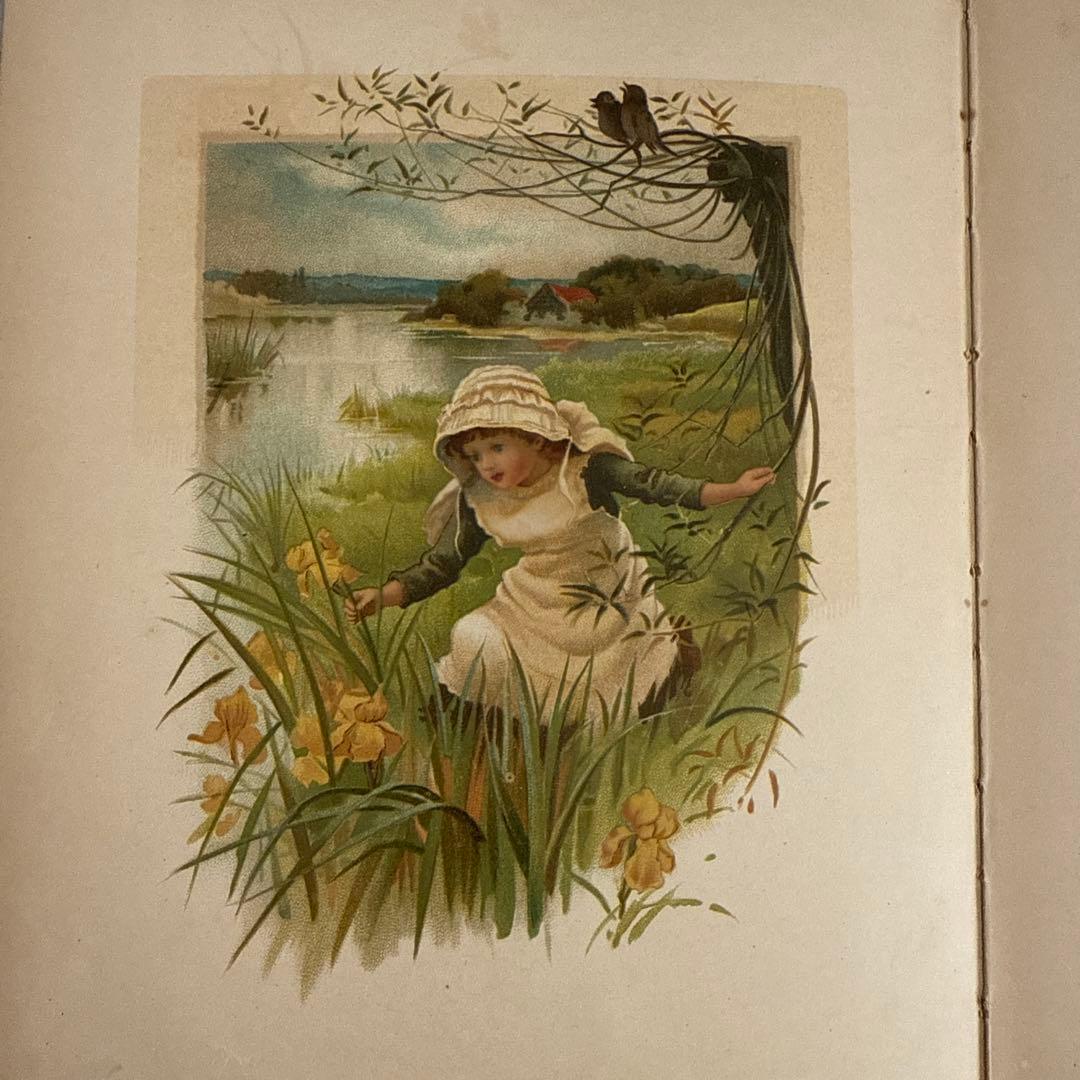 状態良好1890年アンティーク絵本ヴィクトリアン洋書　古書ジャンクジャーナル