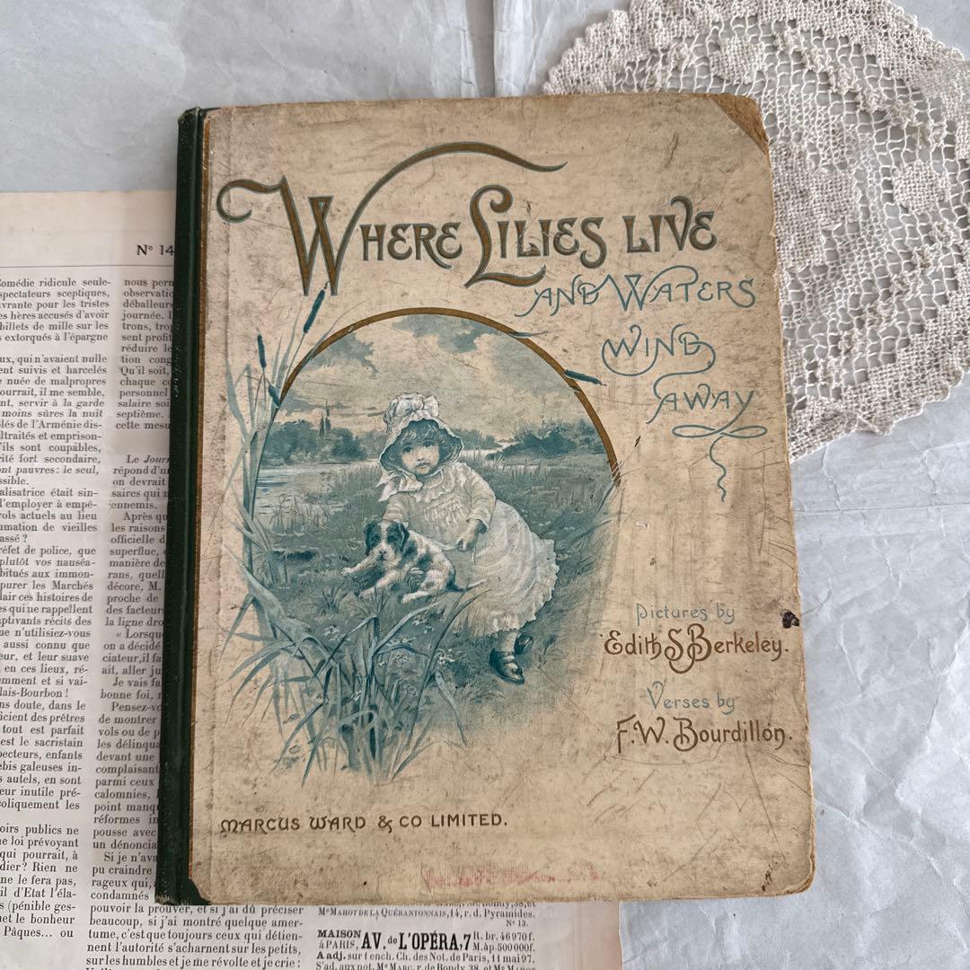 状態良好1890年アンティーク絵本ヴィクトリアン洋書　古書ジャンクジャーナル