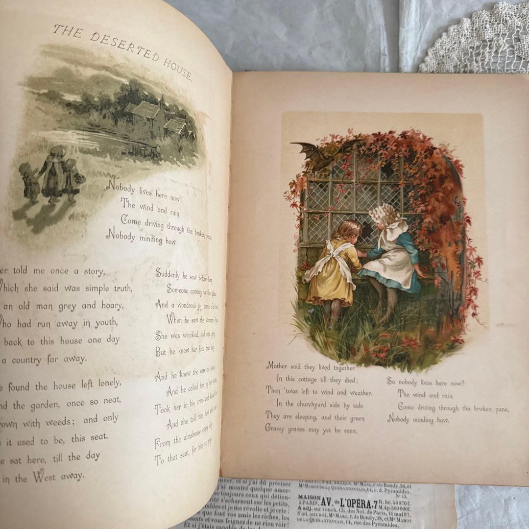 状態良好1890年アンティーク絵本ヴィクトリアン洋書　古書ジャンクジャーナル