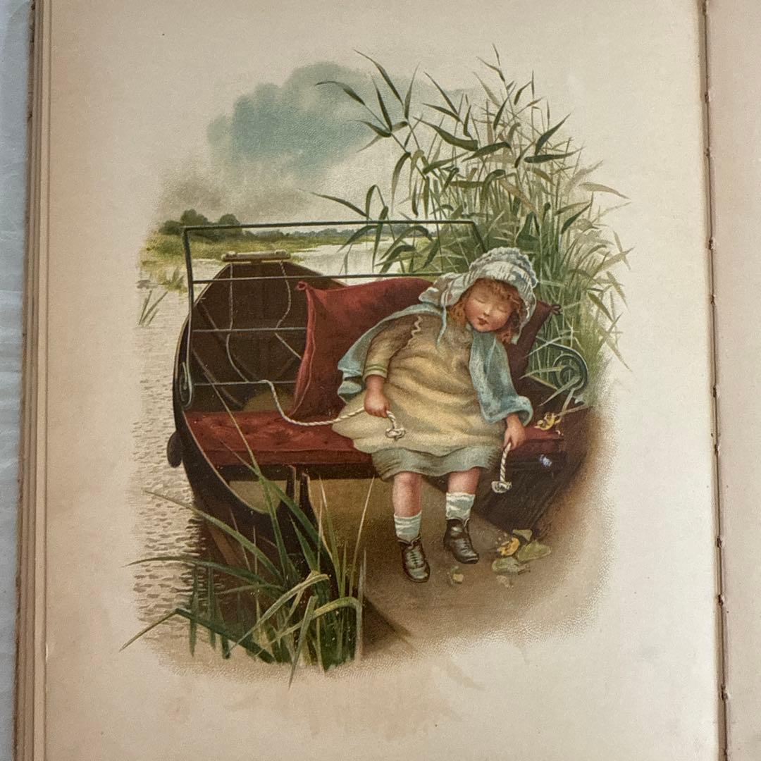 状態良好1890年アンティーク絵本ヴィクトリアン洋書　古書ジャンクジャーナル