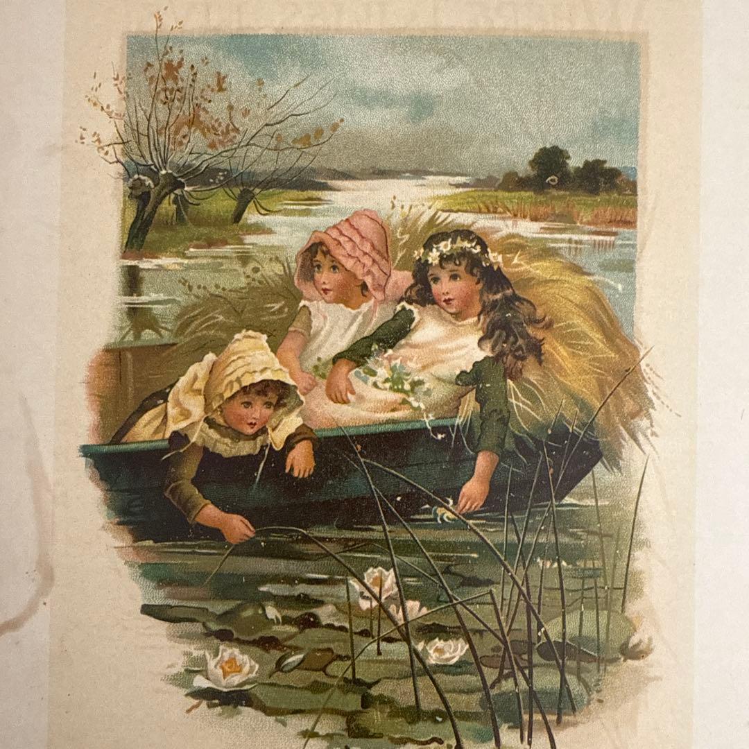 状態良好1890年アンティーク絵本ヴィクトリアン洋書　古書ジャンクジャーナル