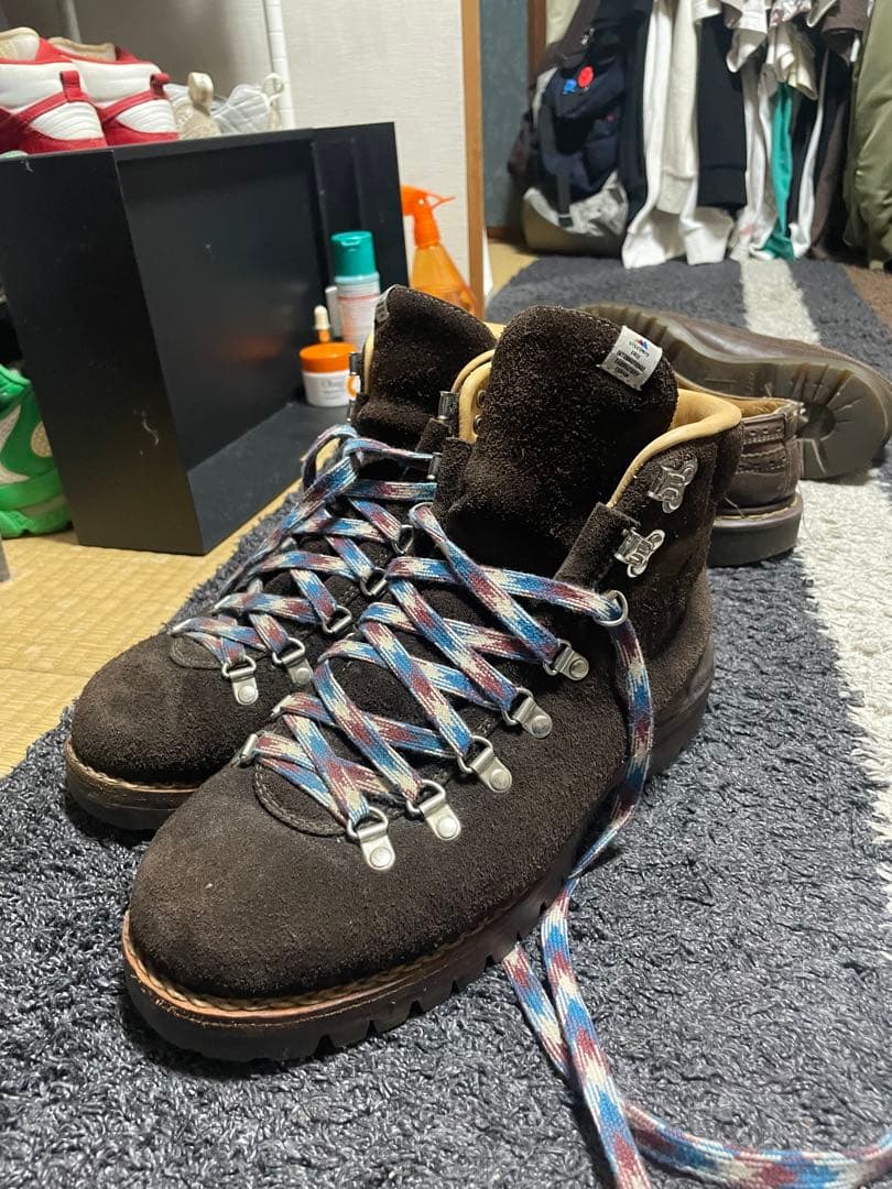 ブラウン スエード ワークブーツ