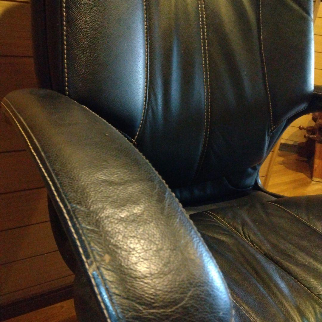 直引取割引可【美品】イトーキ製 牛革デスクチェア 発送元埼玉県