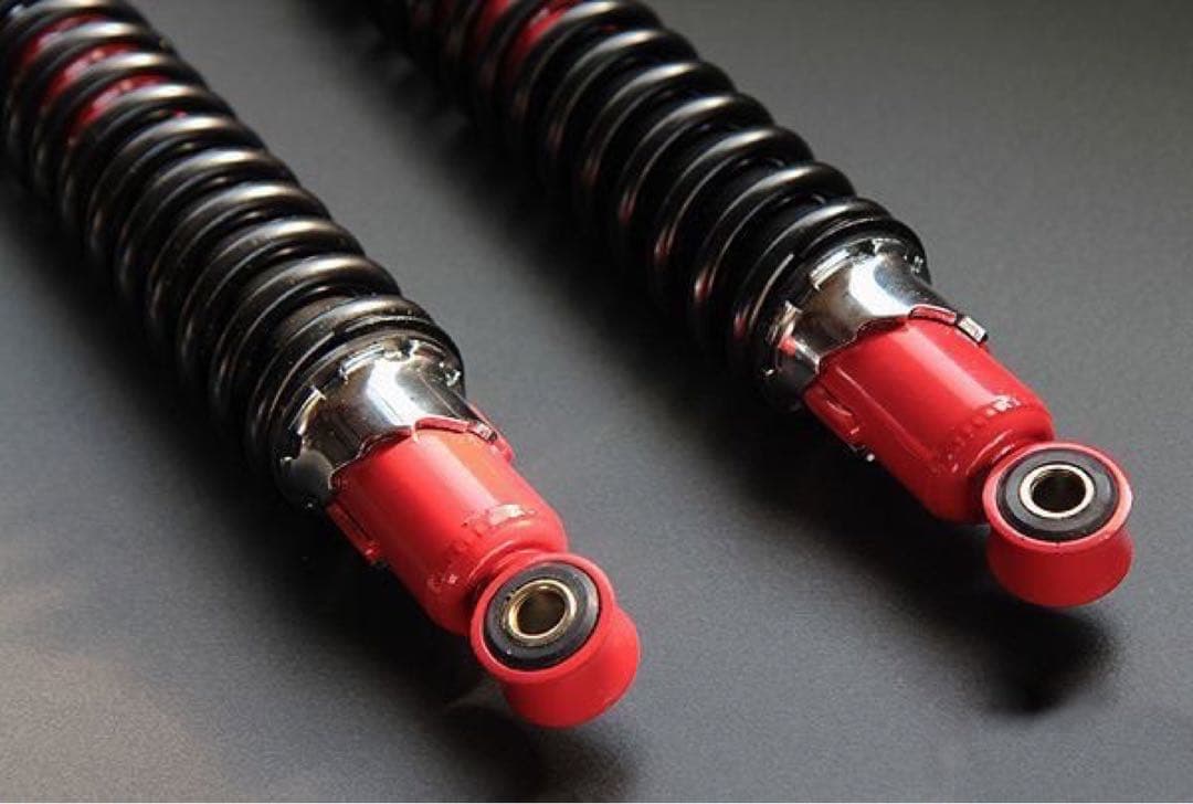 【240】 新品 当時仕様 325mm 細巻き リア サスペンション 赤×黒