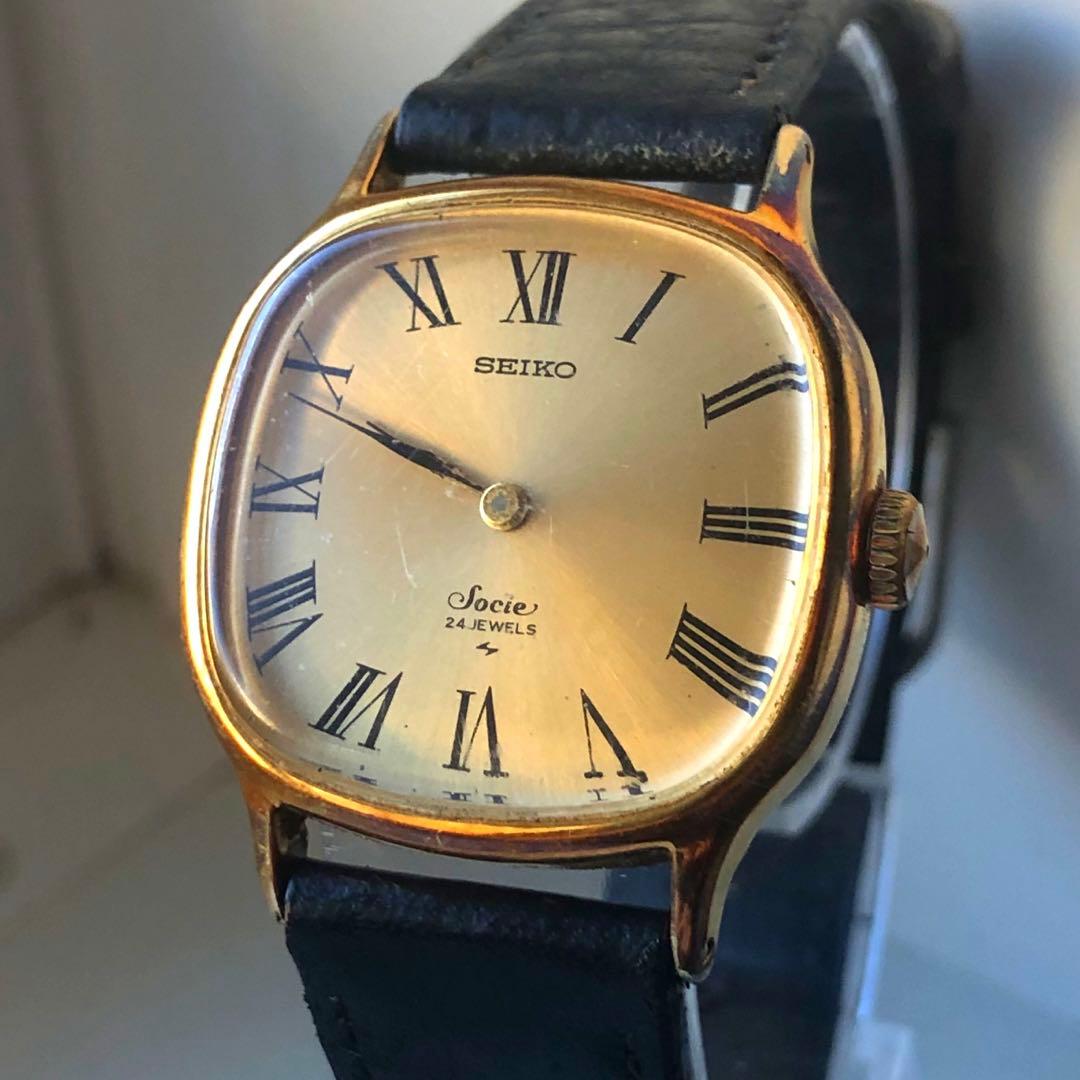 SEIKO Socie ローマン　セイコー　ソシエ24 Jewels 手巻き時計