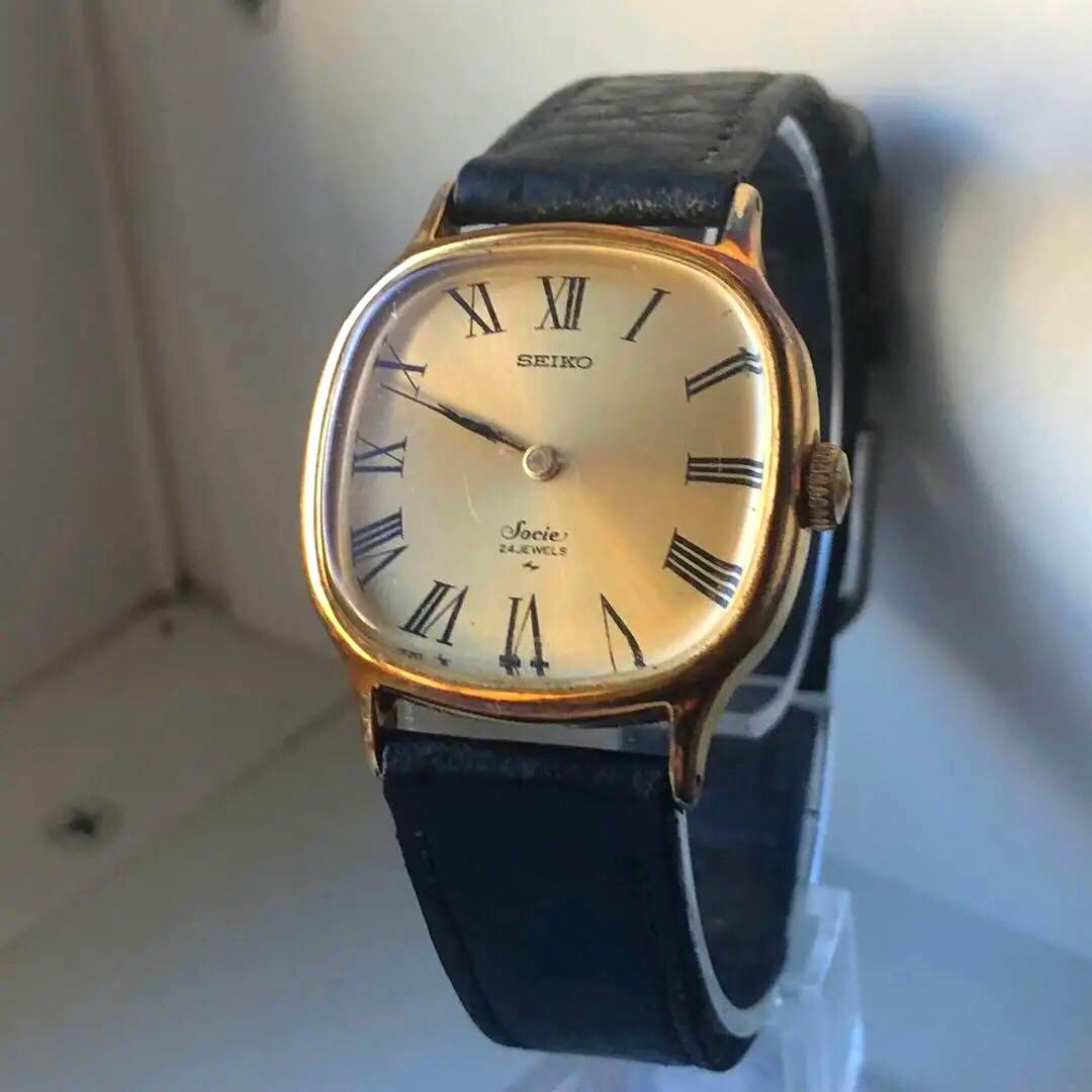 SEIKO Socie ローマン　セイコー　ソシエ24 Jewels 手巻き時計