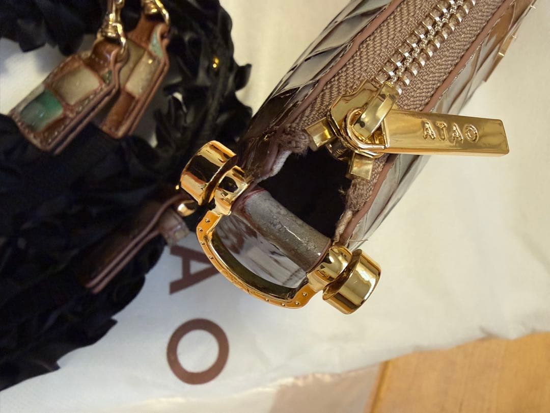 未使用に近い★アタオ　純喫茶アメリ　レトロ　ミニバッグ　アドリアエメラルド