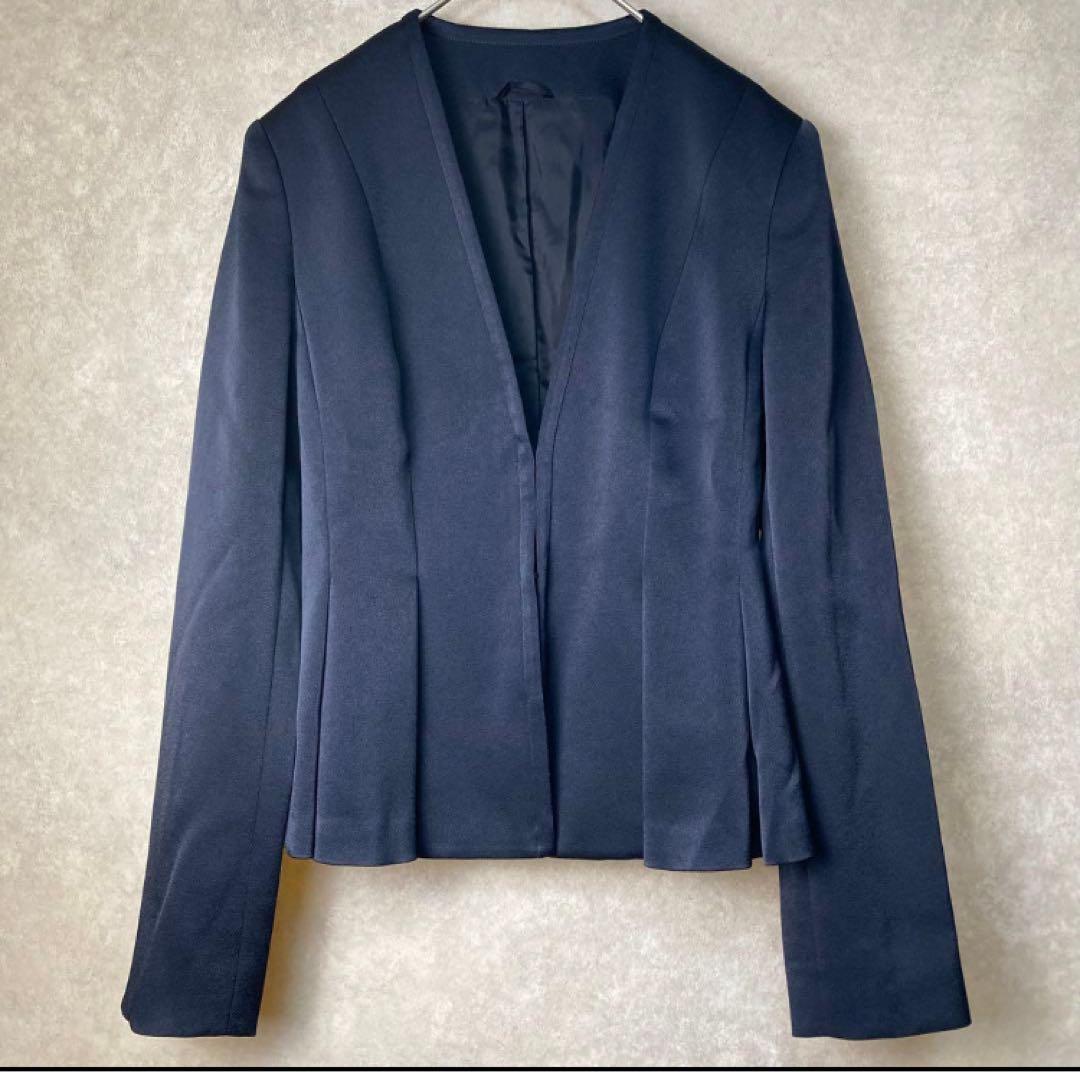 【美品】25ss　ANAYI アナイトリアセサテンタックペプラム ジャケット