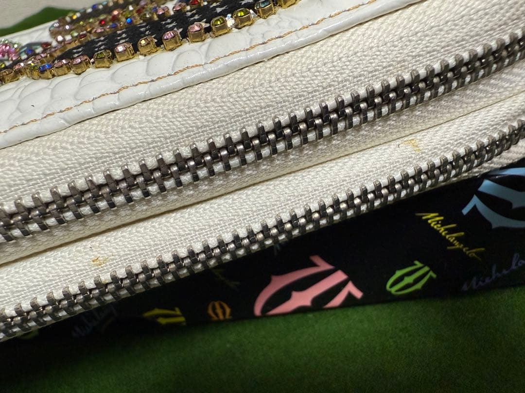 ★レア★MICHELANGELO ミケランジェロ 装飾長財布 ホワイト