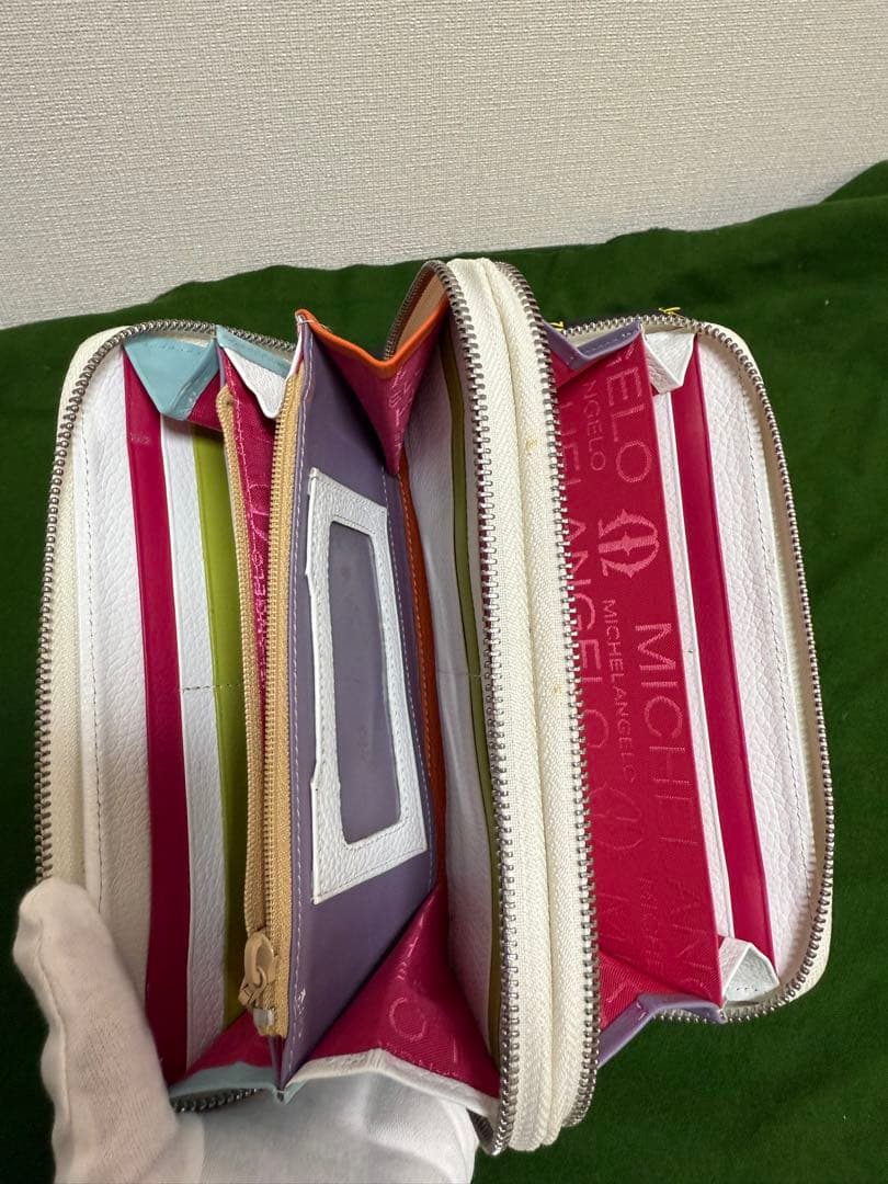 ★レア★MICHELANGELO ミケランジェロ 装飾長財布 ホワイト