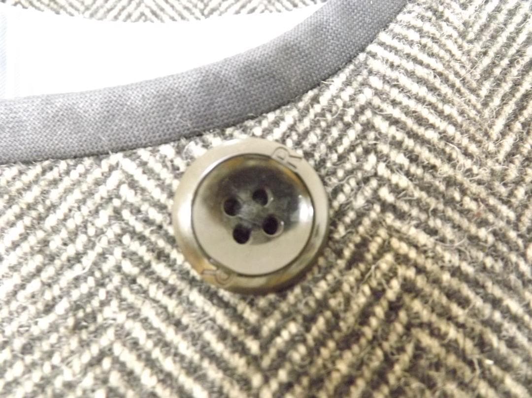 45RPM 45R（フォーティファイブ・アール）ノーカラー ツイード コート