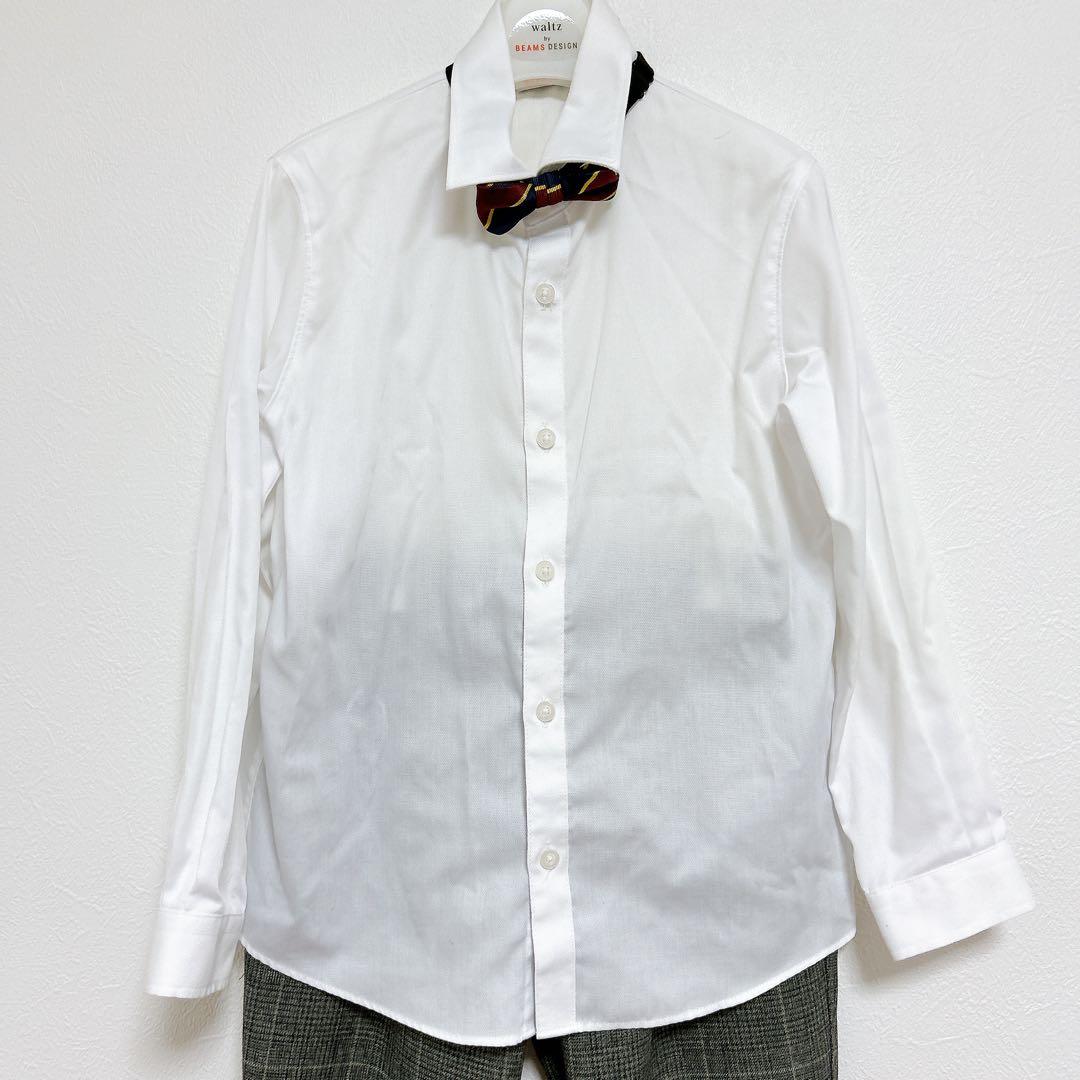 美品‼︎ワルツバイビームス フォーマルスーツ チェック グレー 130 男の子