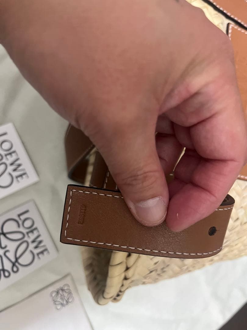 最終お値下げ　LOEWE かごバッグ ベージュ/ブラウン