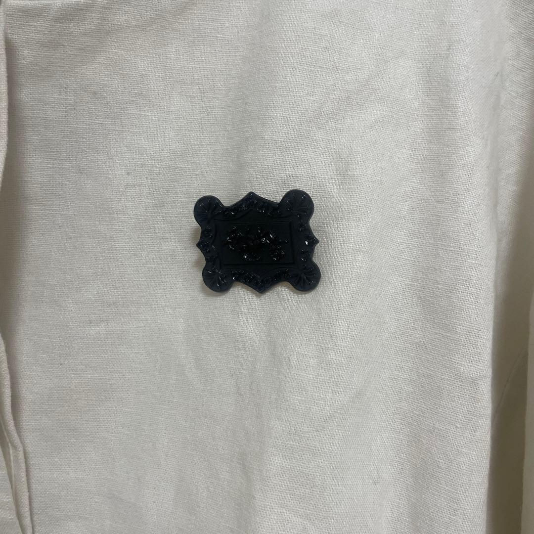 TSUHARU アイボリー ノーカラージャケット バルーンスリーブ