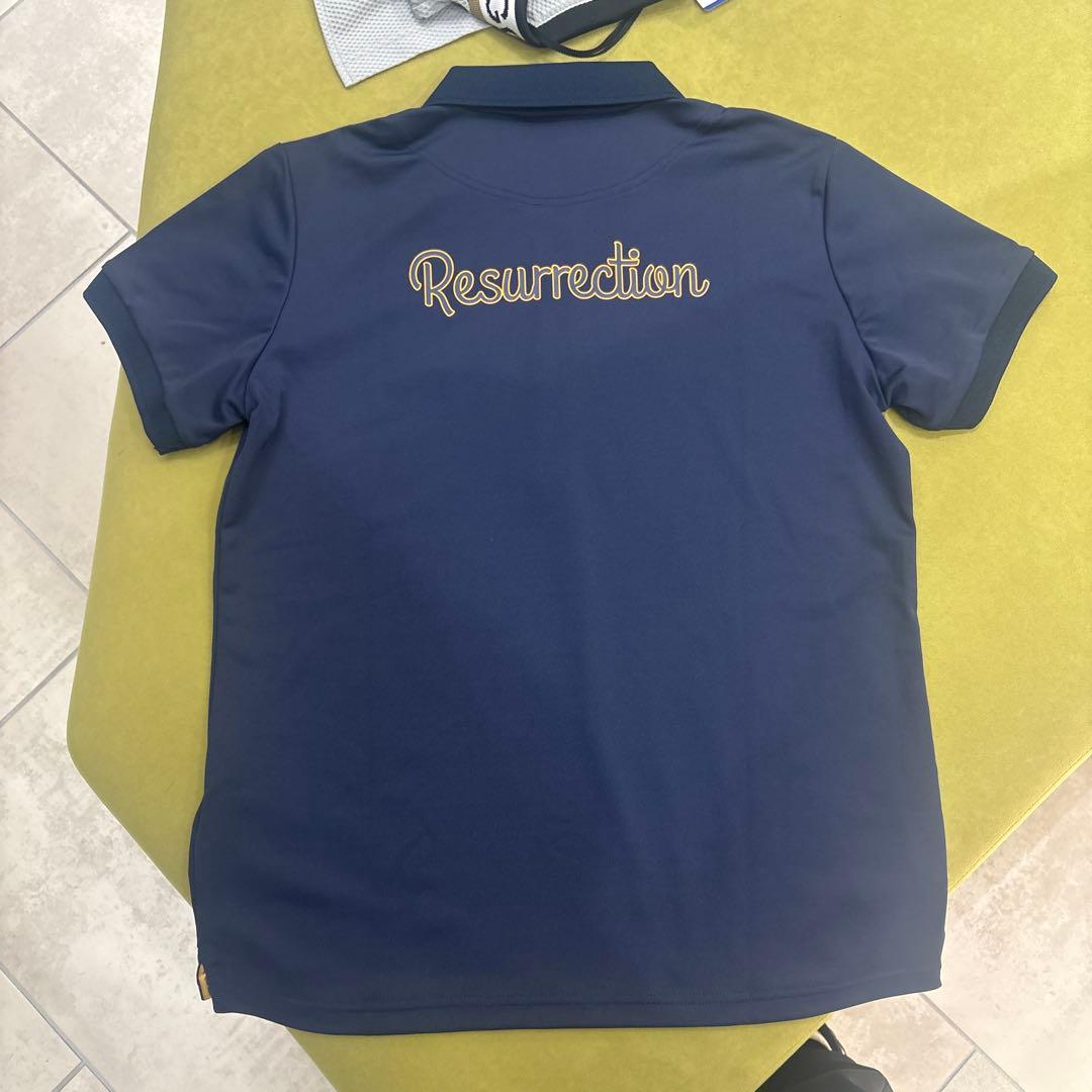 Resurrection レディースゴルフシャツ L ネイビー