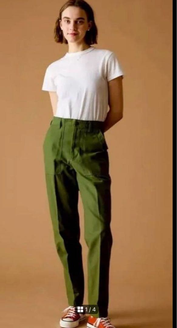 b1300✨極美品✨【Shinzone】ベイカーパンツ　ミリタリー　38　カーキ