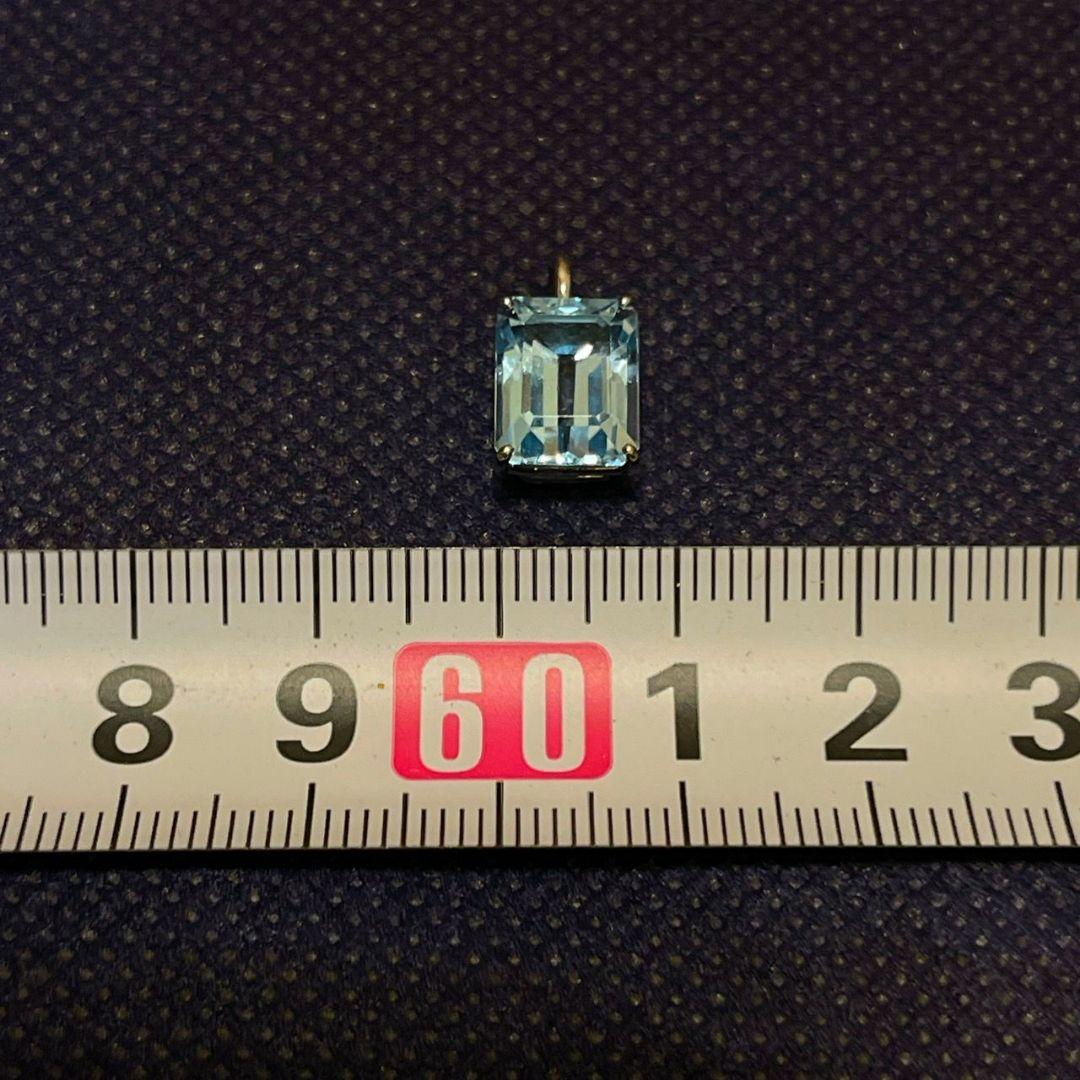 K18WG✦アクアマリン　ペンダントトップ✦4.66ct✦