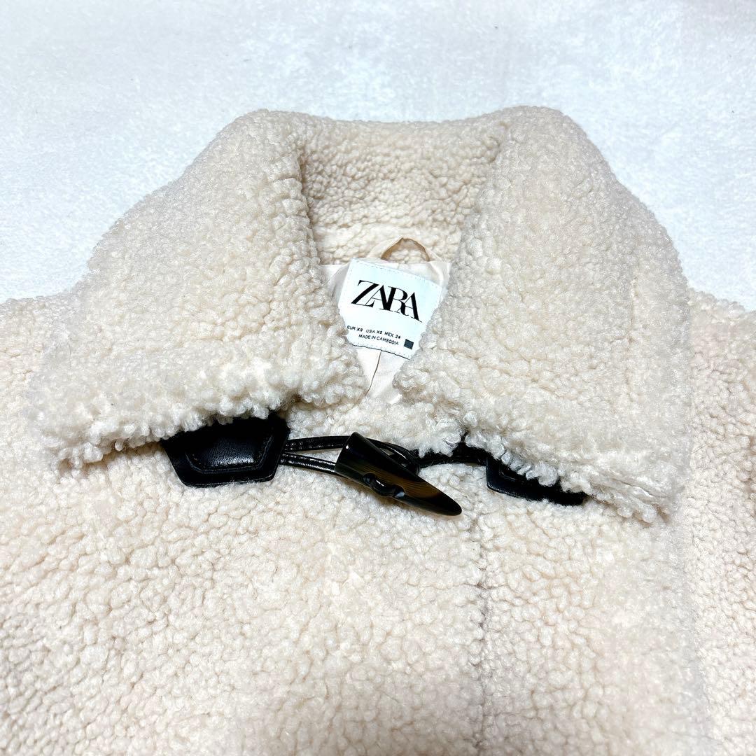 ZARA ボア ダッフル ロングコート トグルコート
