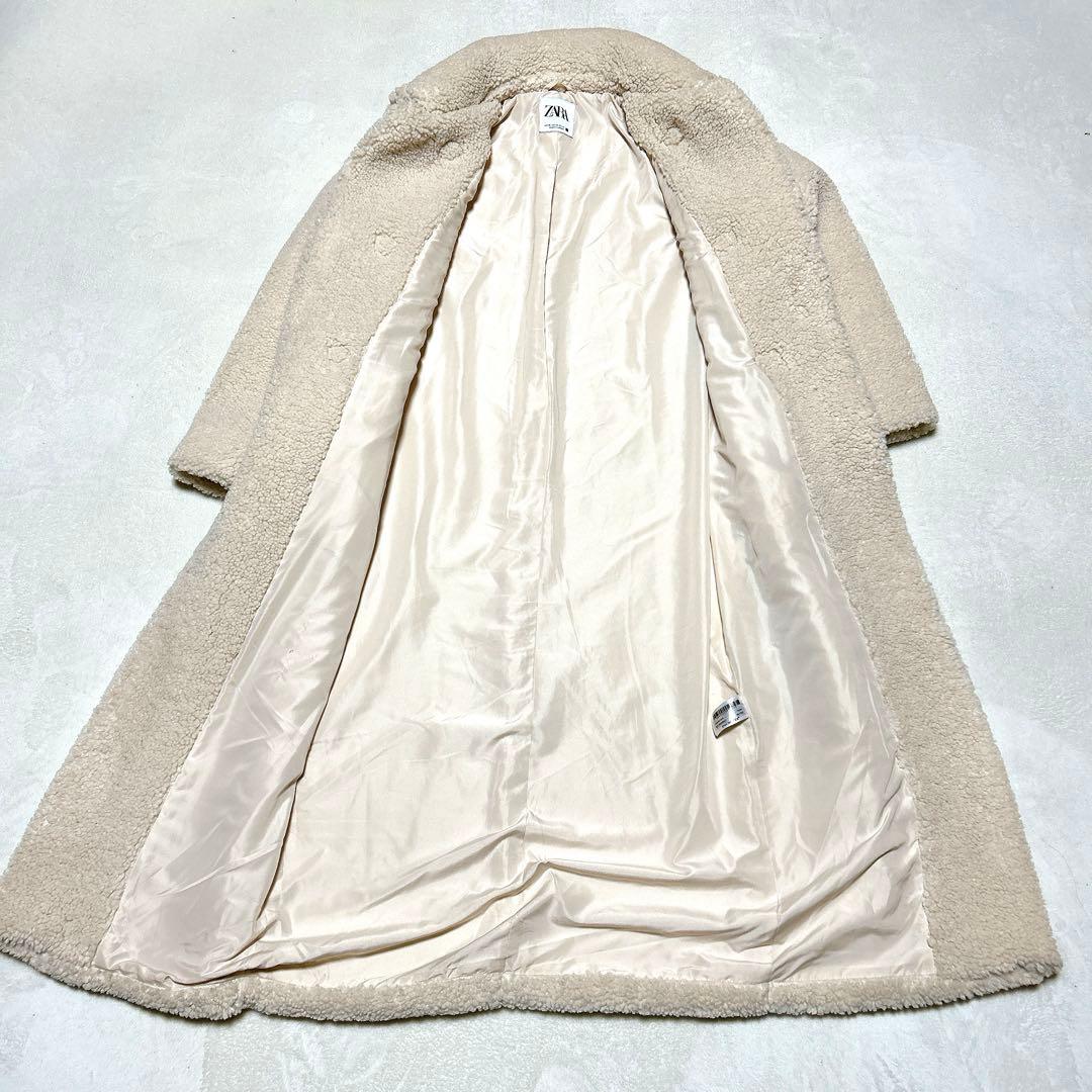 ZARA ボア ダッフル ロングコート トグルコート