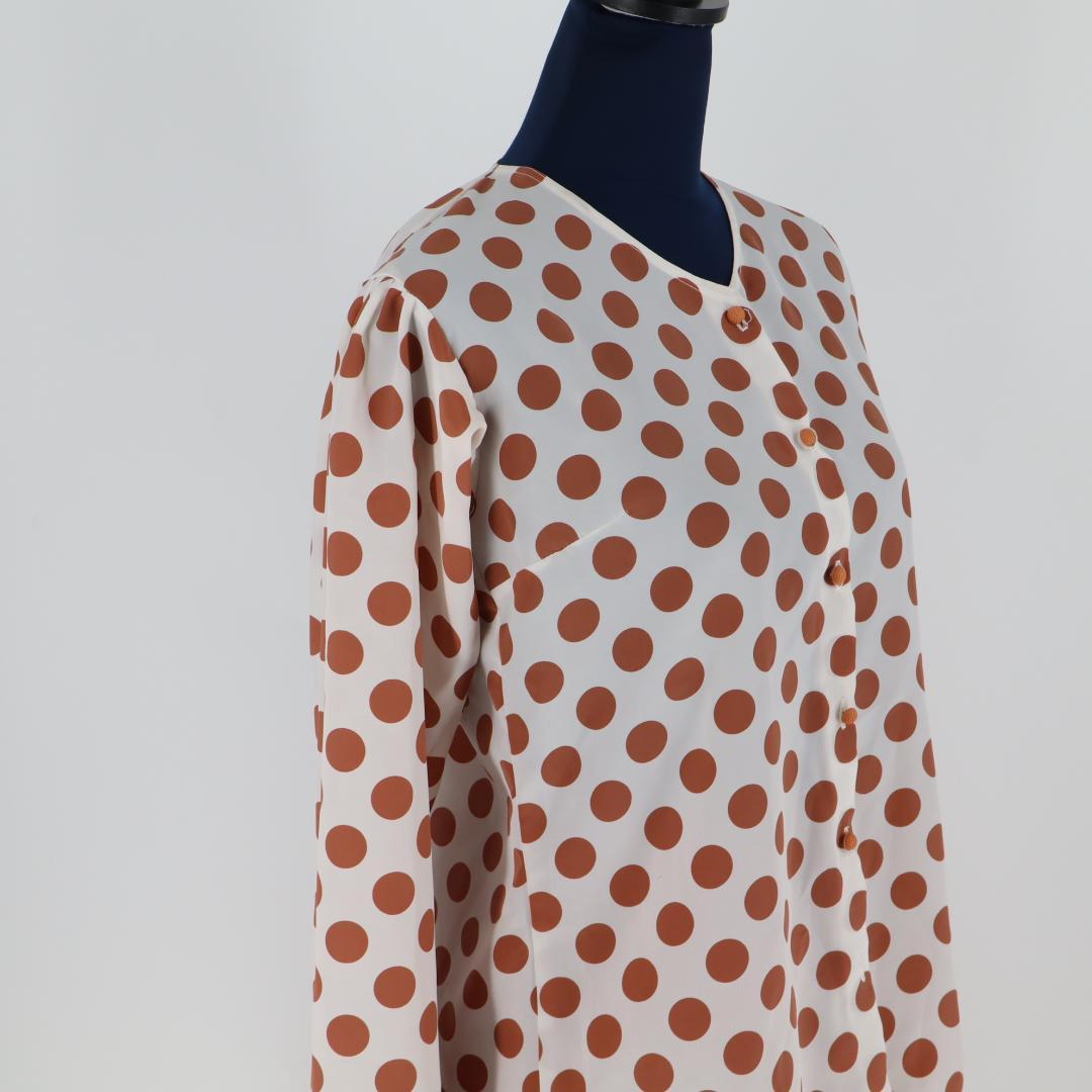 【美品 フラメンコ衣装】キャニオンブラウン×水玉柄 ブラウス ファルダ シージョ