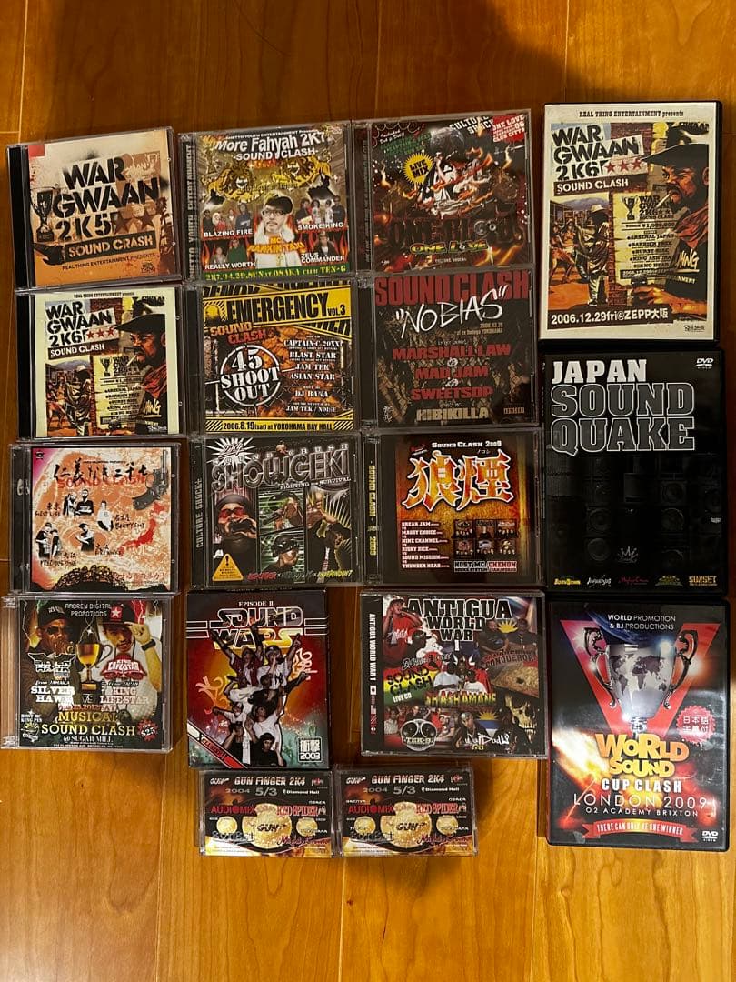レゲエ　サウンドクラッシュ　 CD11枚　DVD3枚　カセット3本